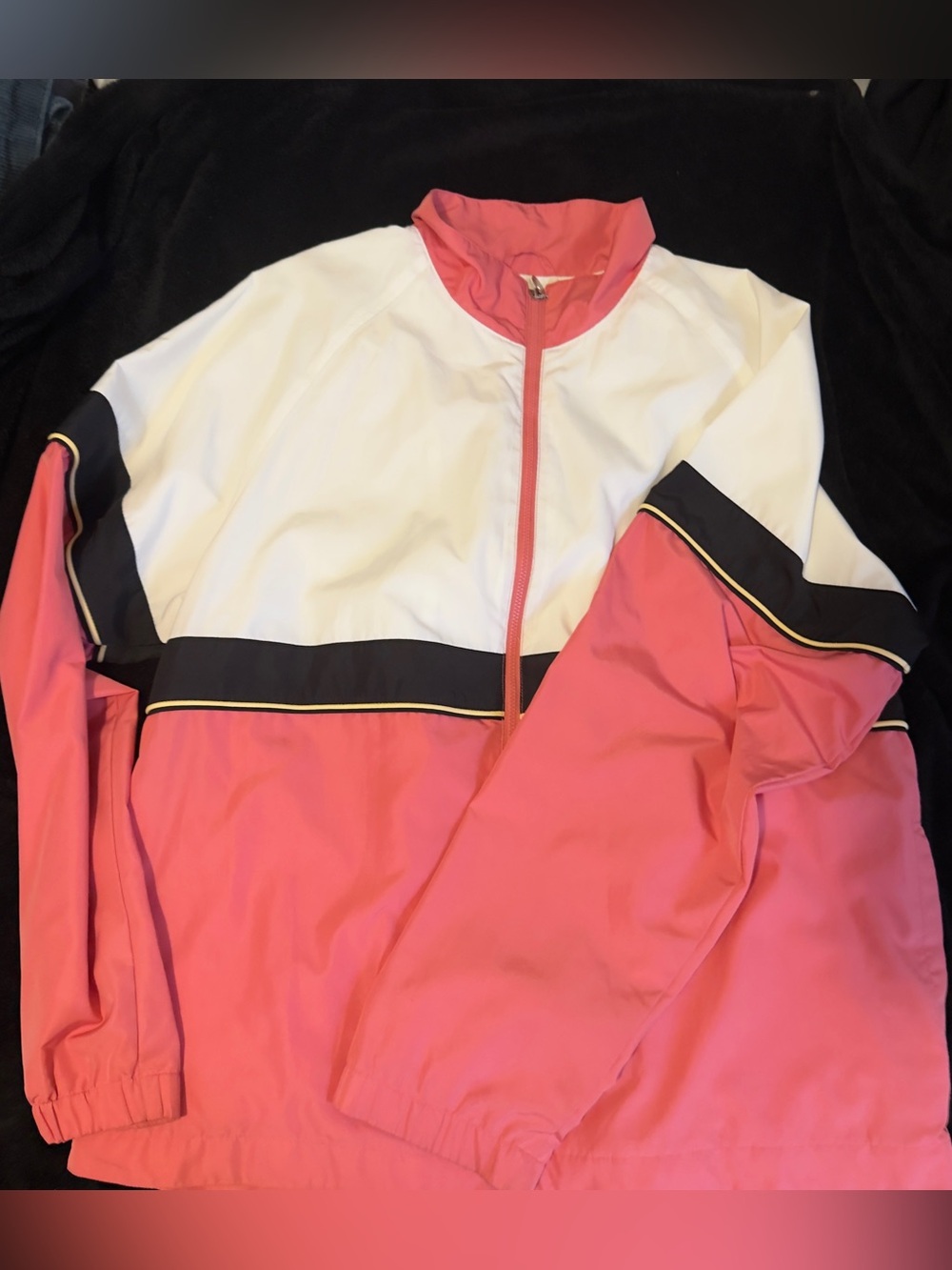 Classic Elements Pink and White Colorblock Kids Jacket